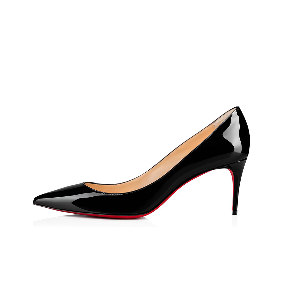 推荐商品：Christian Louboutin Kate 尖头 细跟 高跟鞋 3191451BK01 黑色/浅黄色