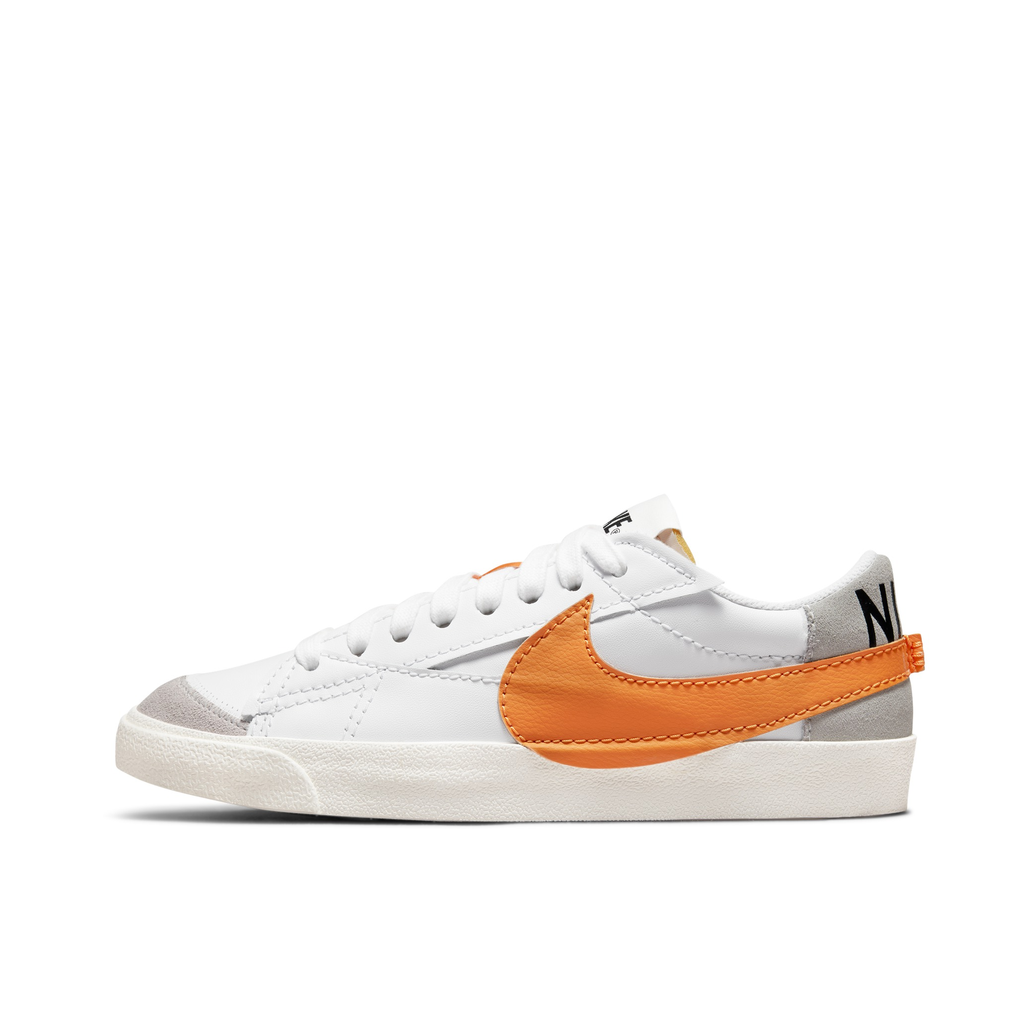 推荐商品：Nike Blazer 板鞋 经典复古防滑舒适百搭 低帮/白色/清爽橙/雾灰
