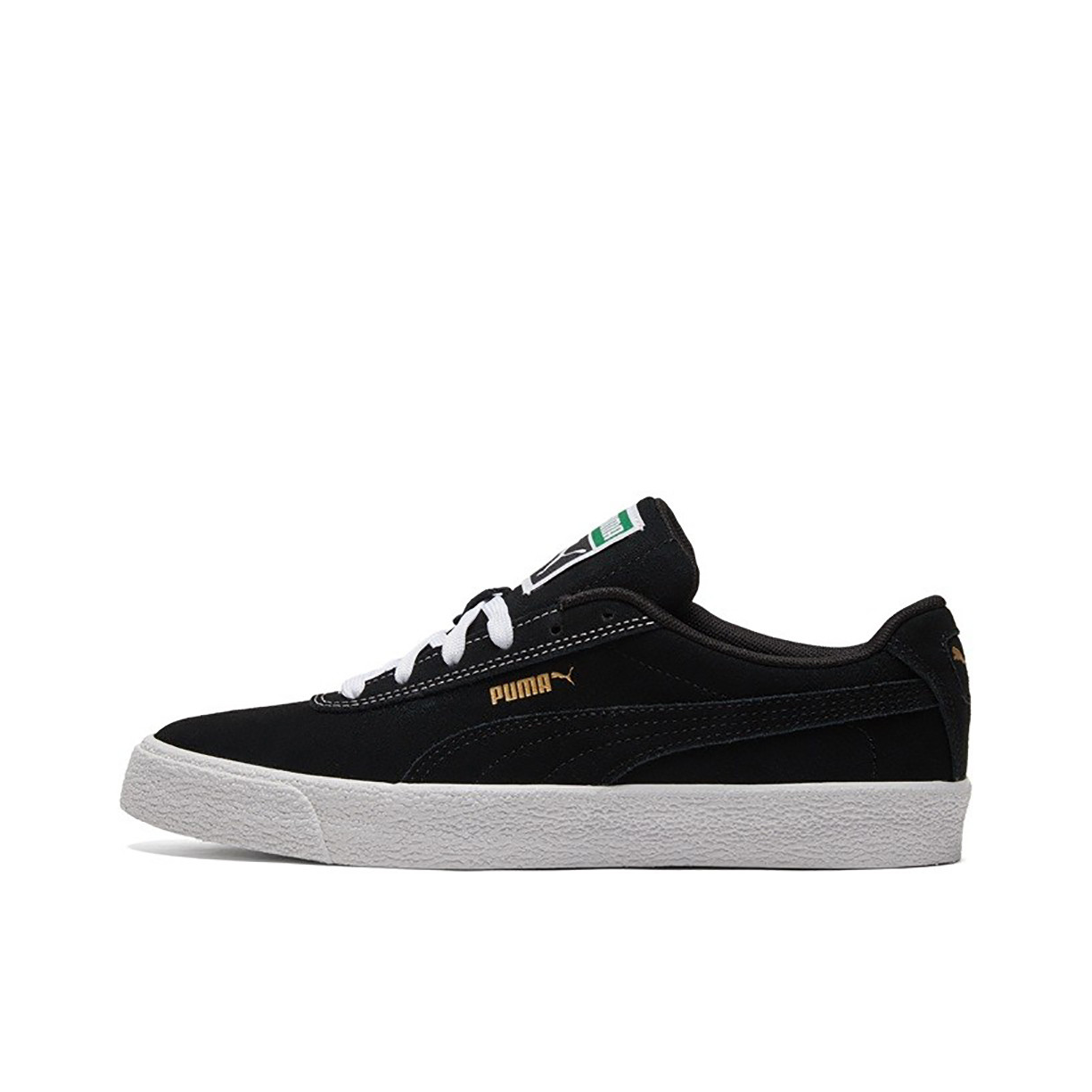 推荐商品：Puma/彪马 Suede Classic 面包鞋 板鞋 舒适百搭防滑耐磨轻便透气复古低帮圆头 黑色/金标/白底