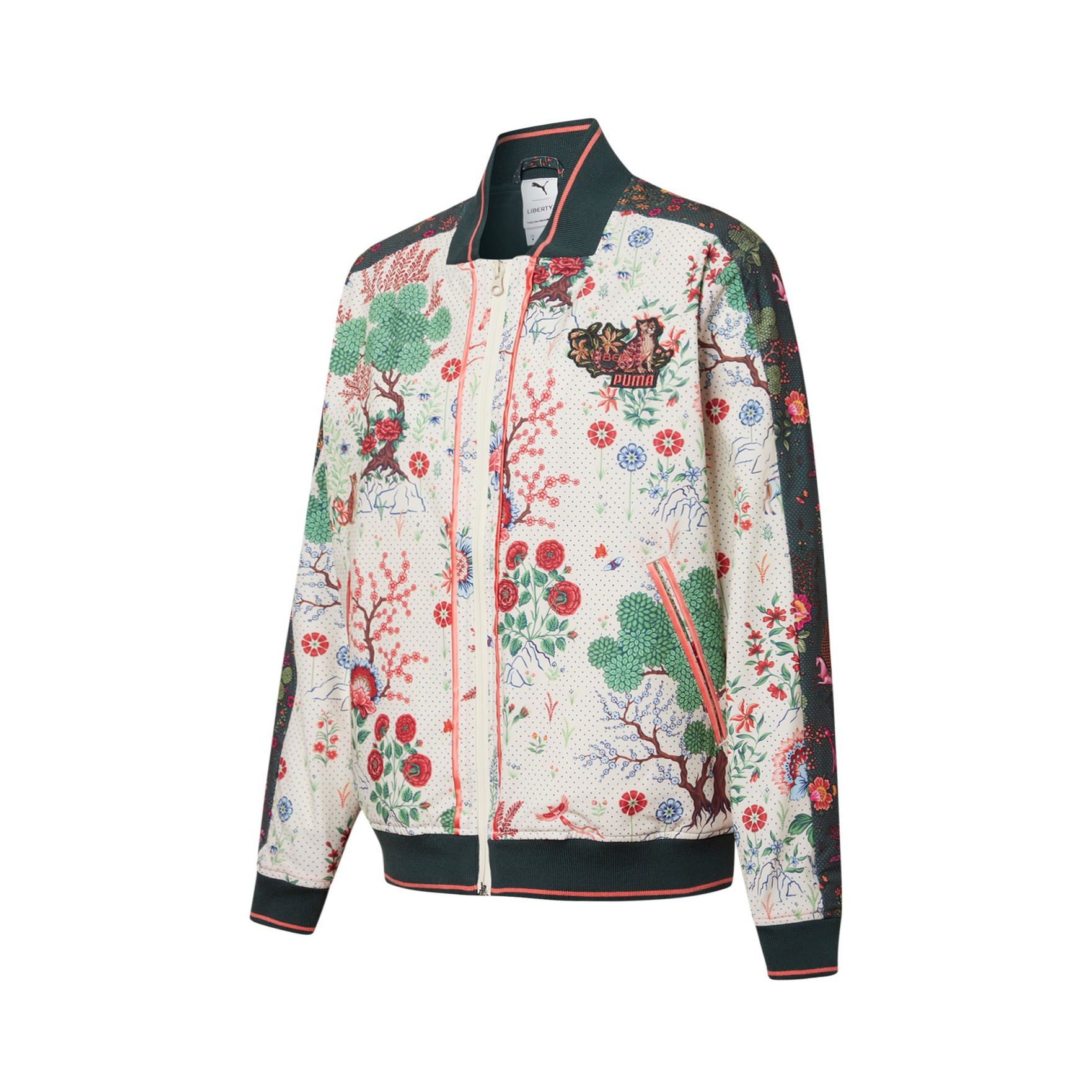 Puma X LIBERTY 联名 女装 花卉图案拉链立领休闲梭织夹克 532523