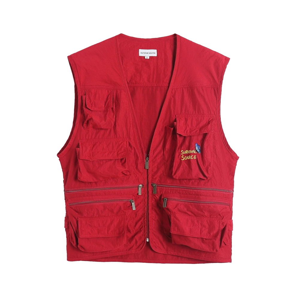 推荐商品：SKRM & Survival source 战术机能工装马甲 男女同款 红色