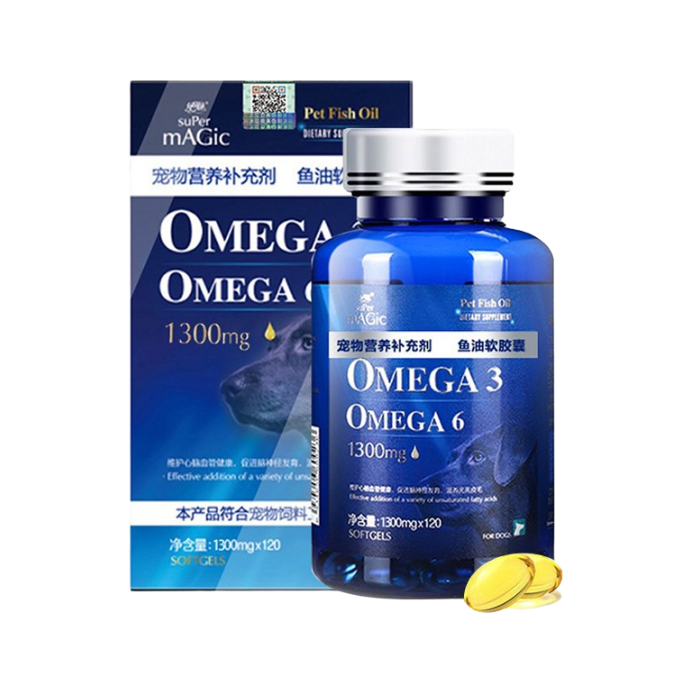 推荐商品：绝魅 深海鱼油软胶囊狗狗专用美毛亮毛爆毛防掉毛