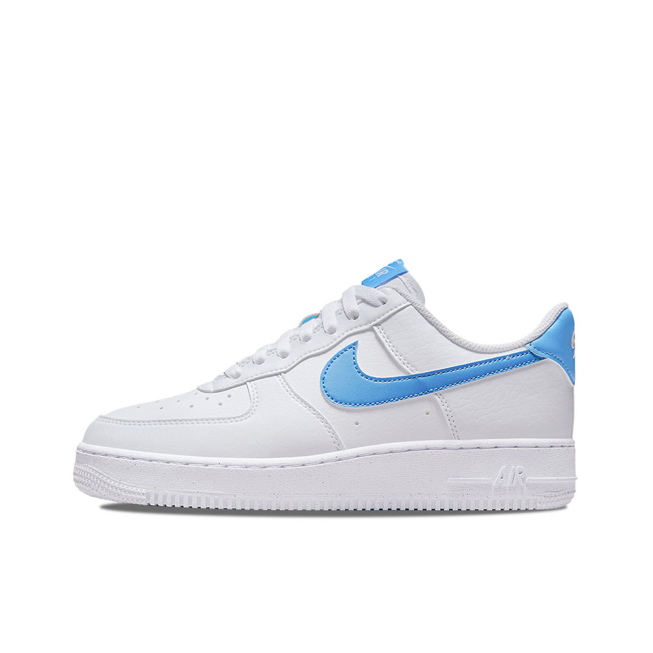Nike Air Force 1 空军一号 板鞋 轻便舒适百搭耐磨防滑复古 环保材质/白色/蓝色