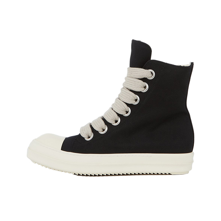 推荐商品：Rick Owens DRKSHDW 运动休闲鞋 时尚百搭防滑耐磨舒适轻便牛皮圆头帆布厚底 白色/黑色