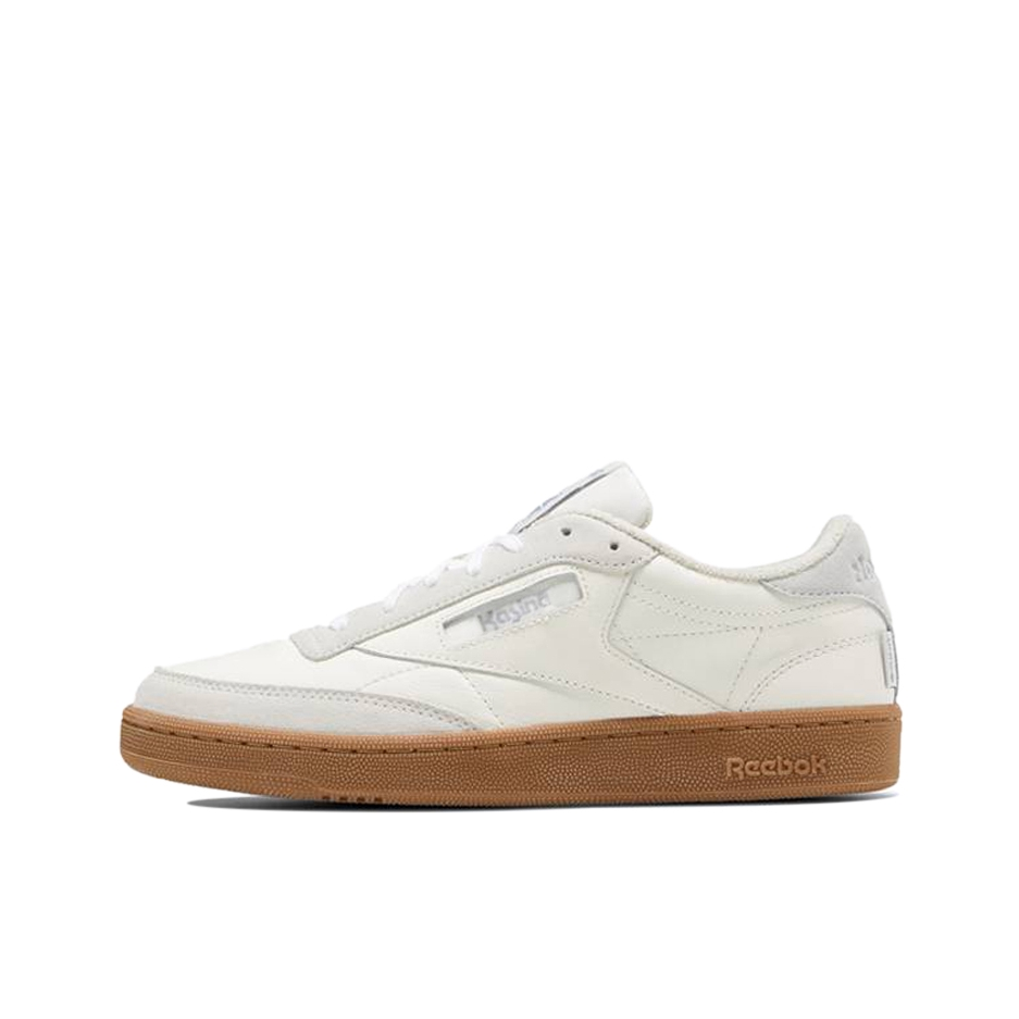 推荐商品：Reebok/锐步 Club C 85 经典复古 防滑耐磨 防水 运动 脏脏鞋 板鞋 Kasina联名/米白色/棕色
