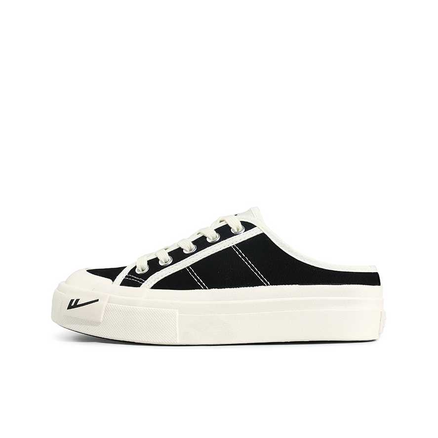 推荐商品：回力 防滑耐磨 轻便 包头 休闲运动 潮流百搭 一脚蹬 面包鞋 增高鞋 WXY-C749G 黑色/半托