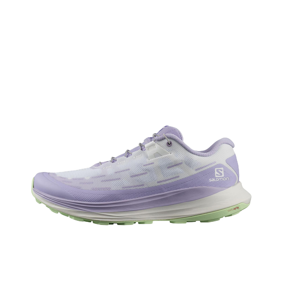推荐商品：Salomon/萨洛蒙 Ultra Glide 缓震回弹 轻便透气 舒适耐磨 运动 越野 跑鞋 紫色/绿色
