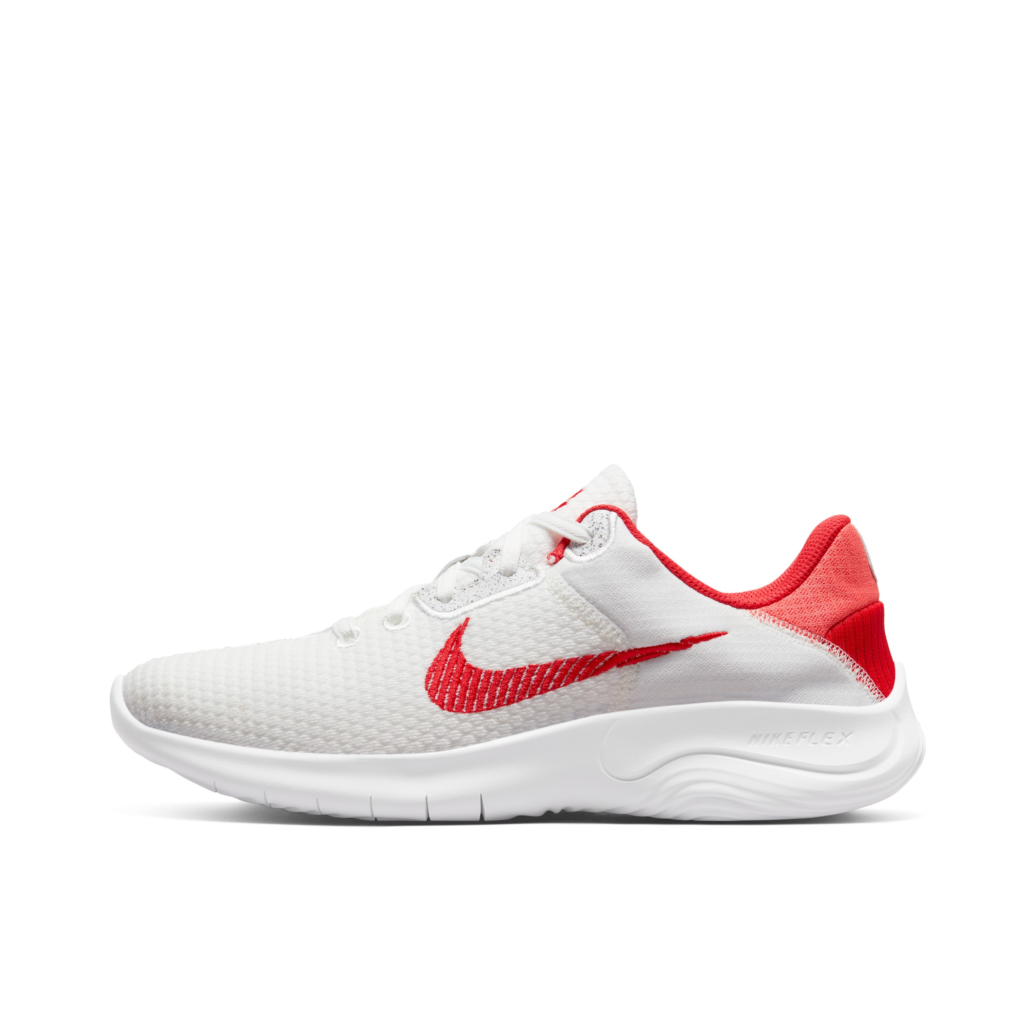 推荐商品：Nike Flex Experience RN 11 跑鞋 轻便缓震轻质织物支撑圆头 焰火色/白色