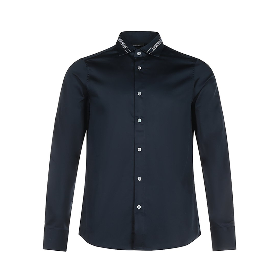 Armani 商务休闲纯色长袖衬衫 6H1CA6 1NXYZ