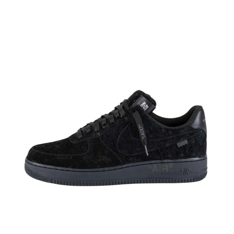 推荐商品：Louis Vuitton x Air Force 1 防滑耐磨 轻便舒适 牛皮 潮流 百搭时尚 板鞋 Nike联名/黑色