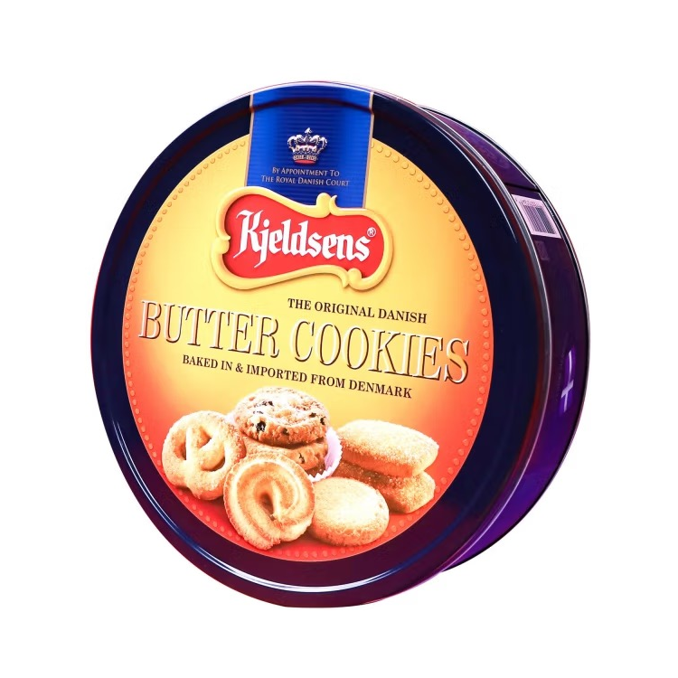 推荐商品：Kjeldsens/蓝罐曲奇 曲奇饼干 进口原装下午茶婚庆结婚解馋铁罐 908g