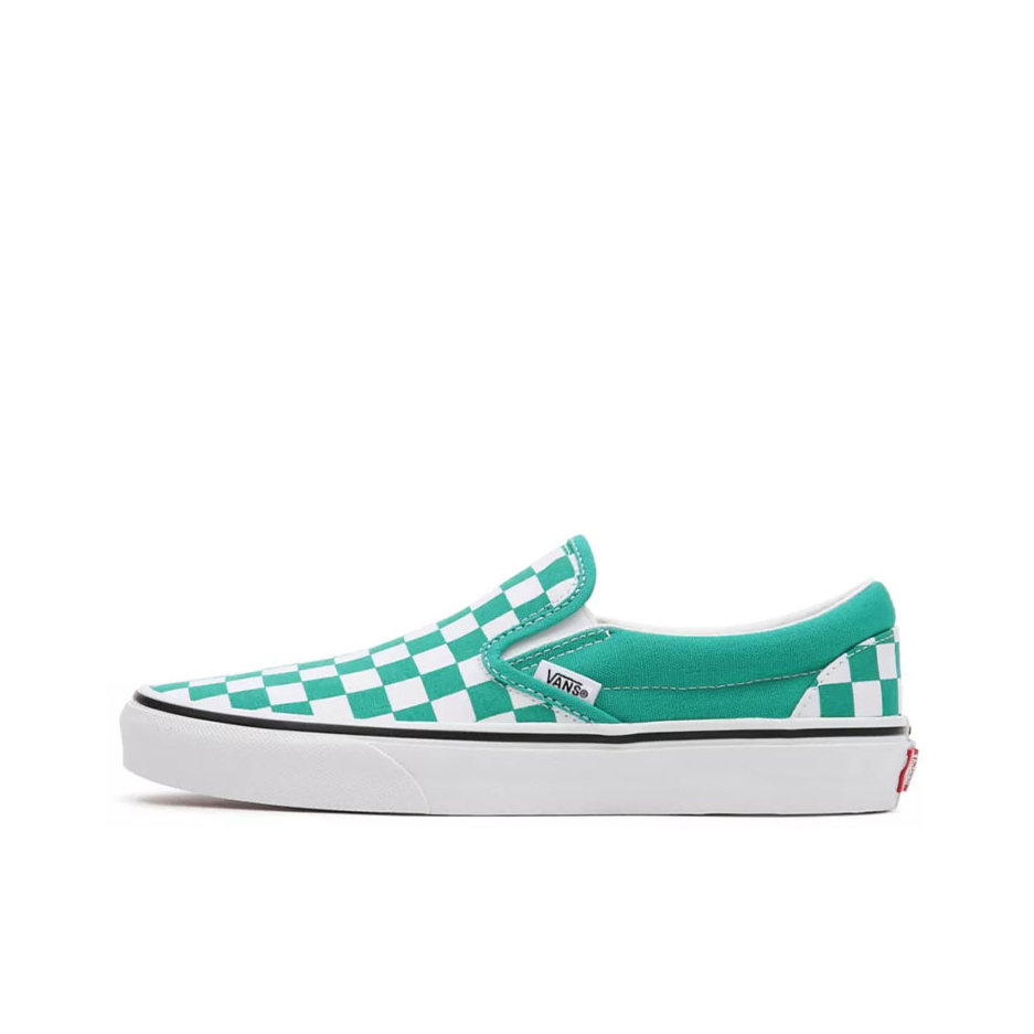 推荐商品：Vans/范斯 Classic Slip-on 防滑 简约 棋盘格 一脚蹬 百搭 休闲 帆布鞋 棋盘格/绿色