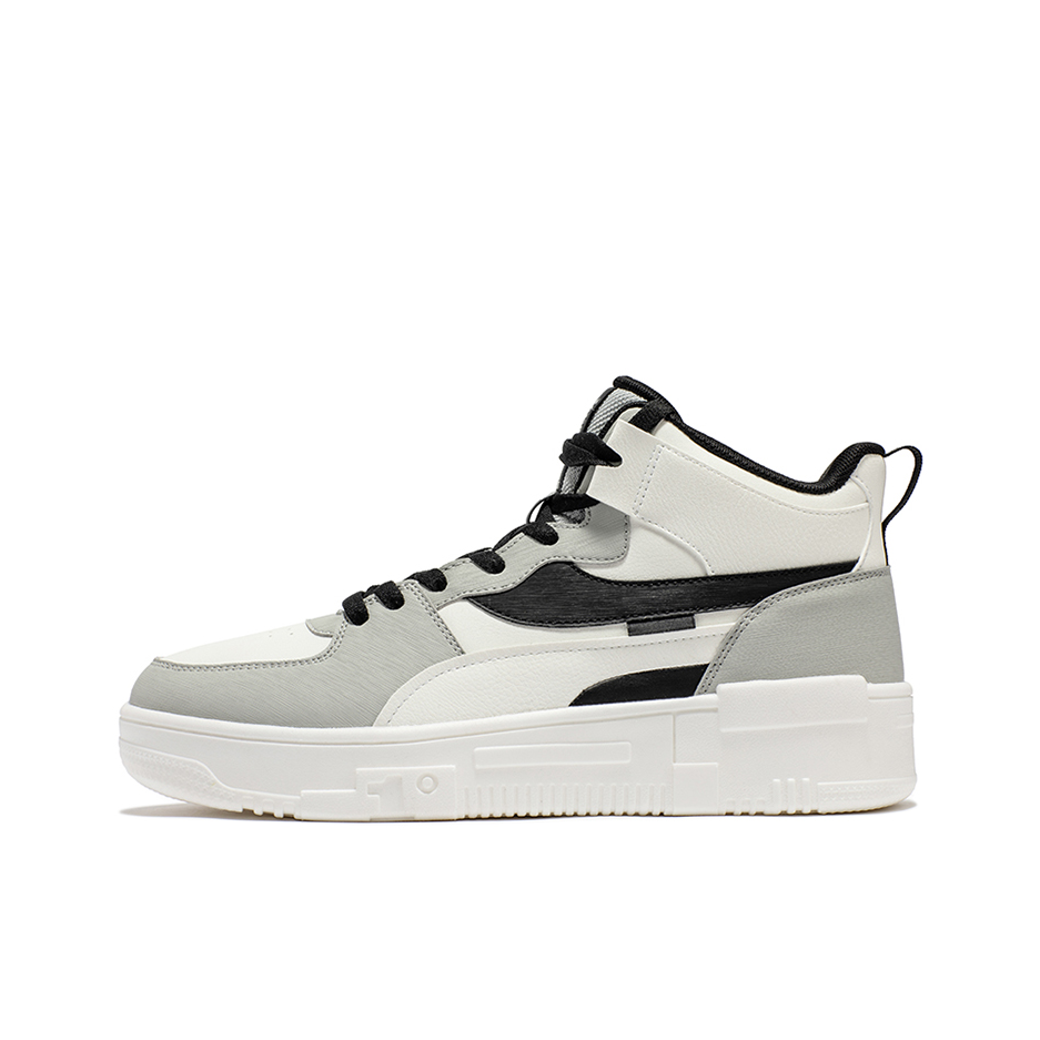 推荐商品：361° 时尚百搭 耐磨 防滑 增高鞋 板鞋 682236616 羽毛白/4U灰