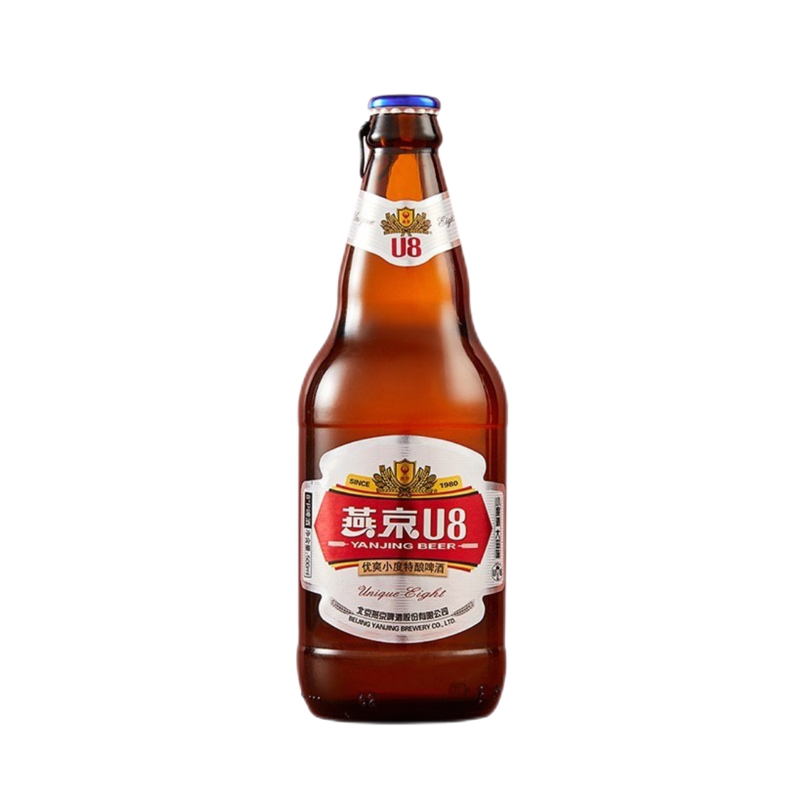 推荐商品：YANJING BEER/燕京啤酒 U8 小度特酿 淡色拉格啤酒 500ml 8°P 裸瓶装 优爽原酿