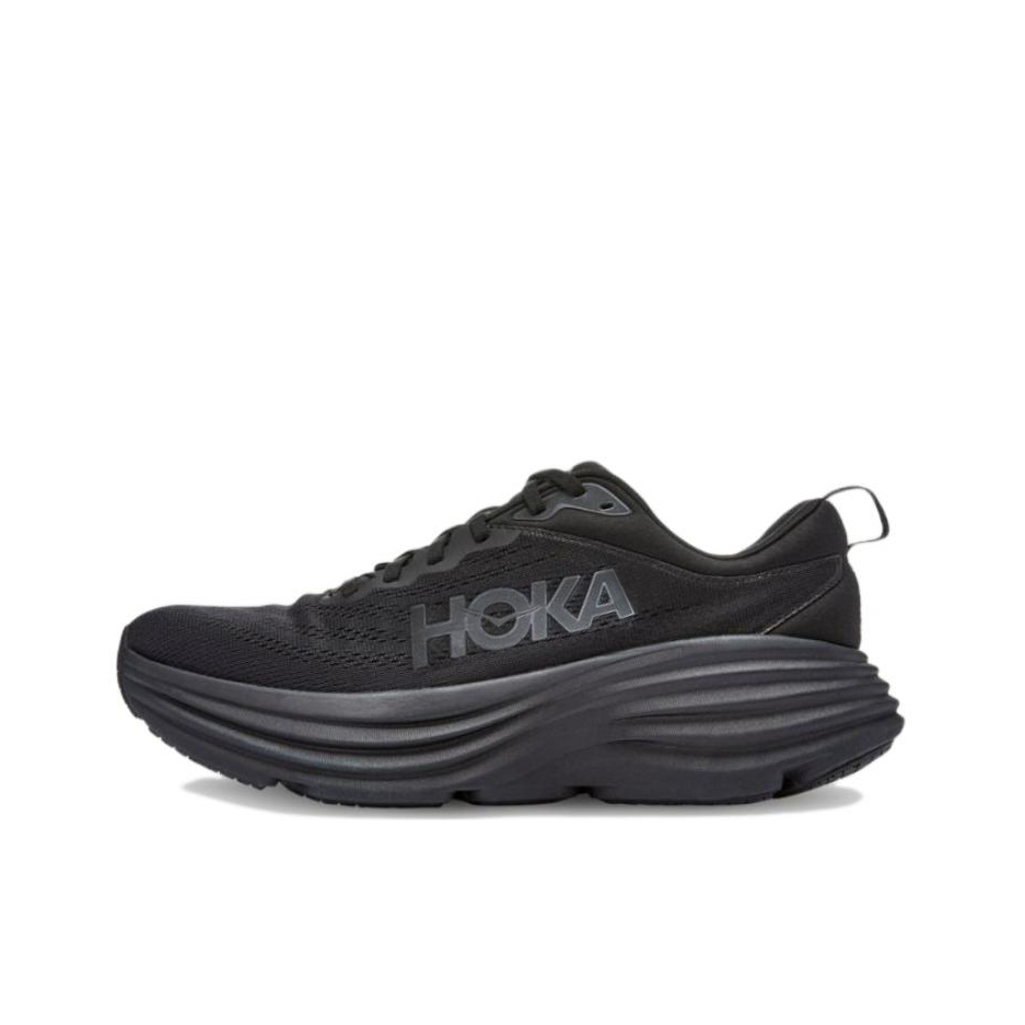 推荐商品：HOKA ONE ONE Bondi 8 邦代8 防滑耐磨 舒适轻便 网面透气 休闲百搭 缓震 跑鞋 宽版/纯黑