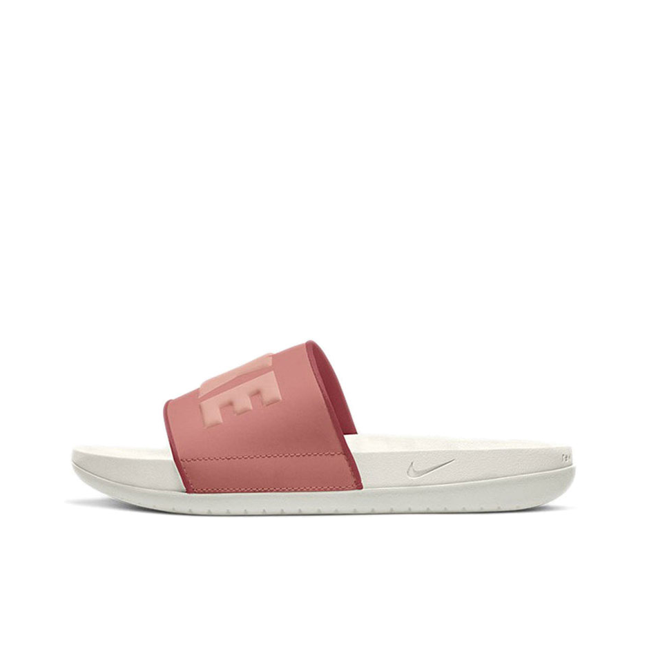 推荐商品：Nike Offcourt Slide 运动 防滑耐磨 透气 外穿 一字 橡胶底 拖鞋 白色/粉色
