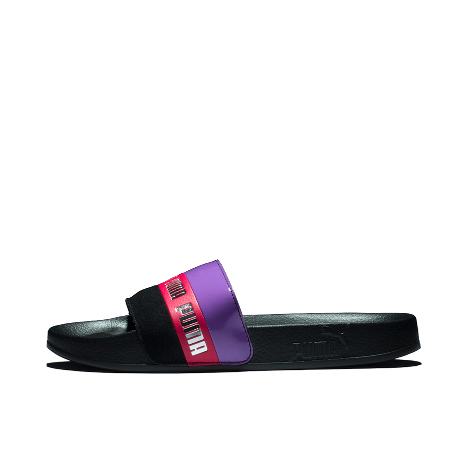 推荐商品：Puma/彪马 Leadcat 2.0 Suede 拖鞋 潮流沙滩一字户外防磨 Black/DarkOrchid/Red 紫红黑
