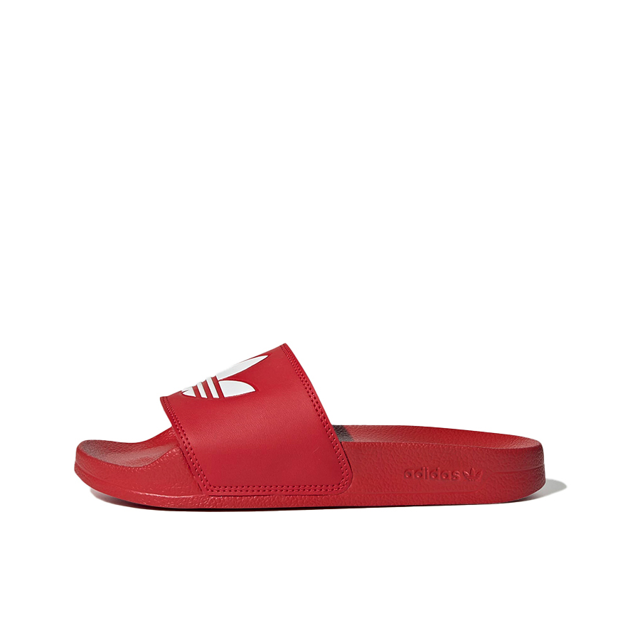 推荐商品：adidas Originals Adilette Lite 时尚舒适 休闲运动 外穿沙滩 一字 防滑耐磨 拖鞋 Red 红白