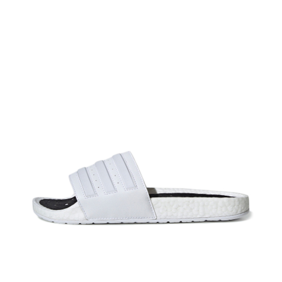 推荐商品：adidas Adilette Boost 时尚休闲 舒适轻便 防滑耐磨 一字 运动 拖鞋 White/Black 白黑