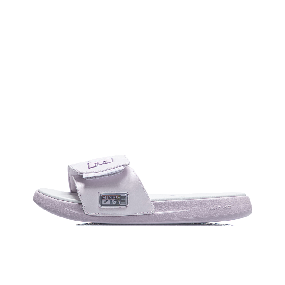 推荐商品：李宁 LN Slipper 防滑耐磨 轻便透气 休闲 时尚潮流 魔术贴 外穿 运动 拖鞋 冰粉色/桃花粉