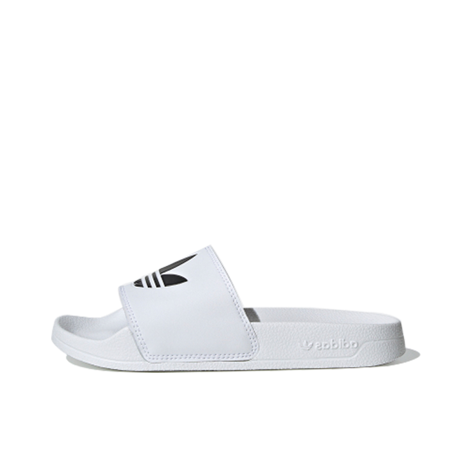 推荐商品：adidas Originals Adilette Lite 时尚舒适 休闲运动 外穿沙滩 一字 防滑耐磨 拖鞋 White/Black 白黑