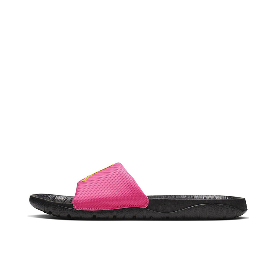 推荐商品：Jordan Break Slide 时尚百搭 轻便透气 软底 一字 拖鞋 Black/HotPink 黑粉