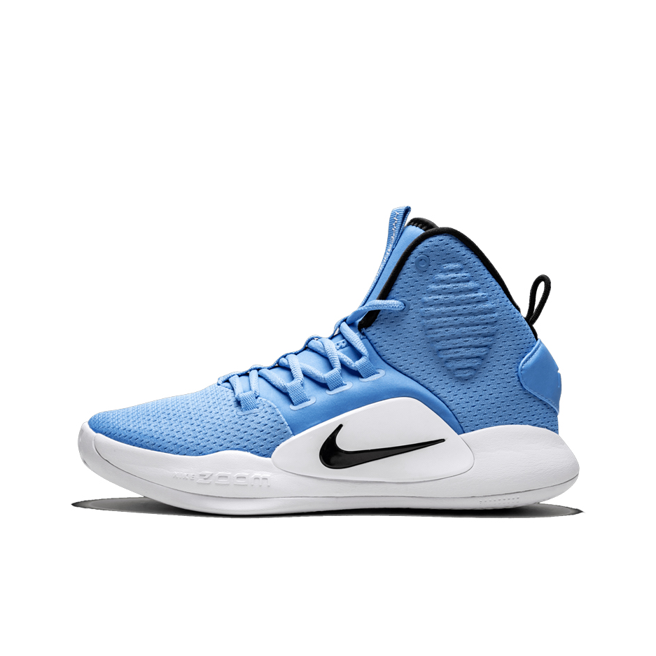 推荐商品：Nike Hyperdunk X(2018) 篮球鞋 抗扭抓地防滑耐磨缓震透气实战时尚百搭 University Blue/Black-White 北卡蓝/白色