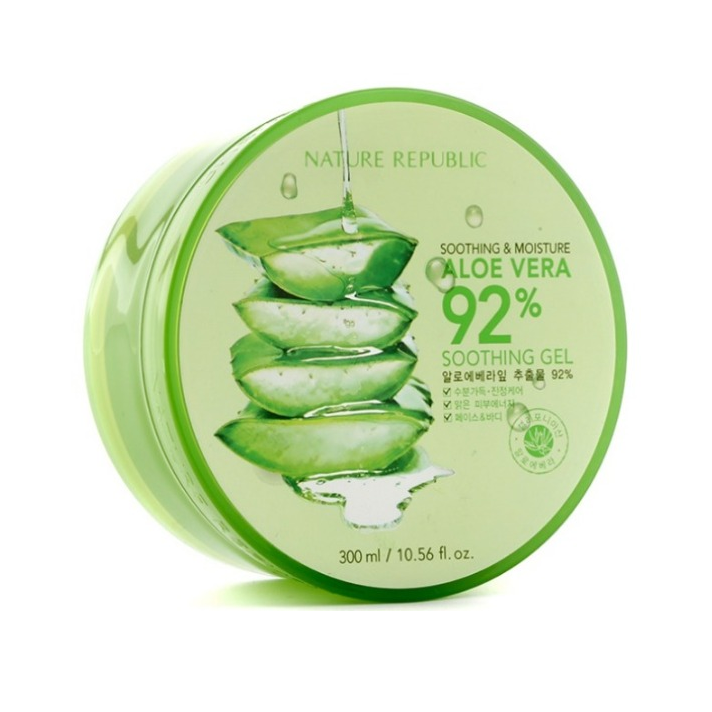 推荐商品：NATURE REPUBLIC/自然乐园 芦荟保湿舒缓凝胶 补水紧致抗皱清爽淡化痘印祛痘