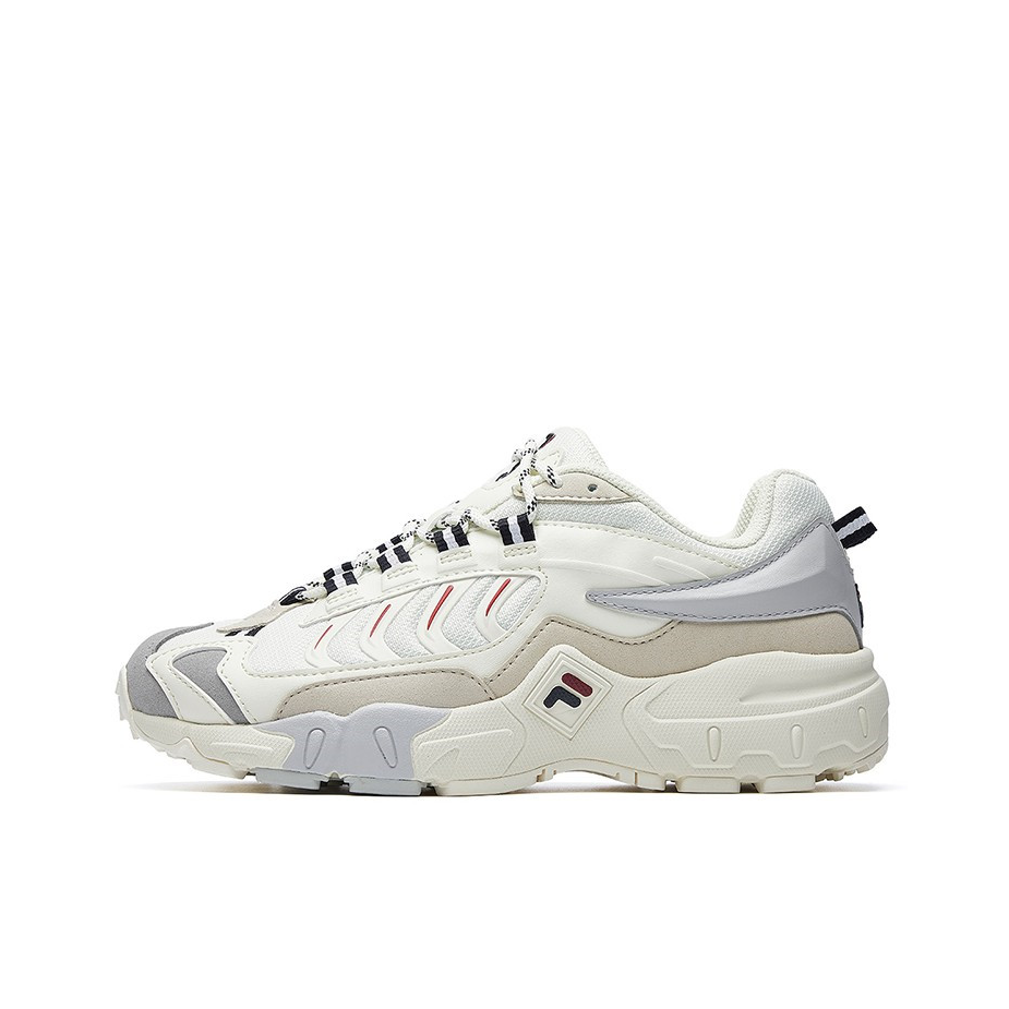 推荐商品：FILA/斐乐  Ravagement 掠夺者  防滑耐磨 舒适减震 网布透气  老爹鞋 香草冰/灰色