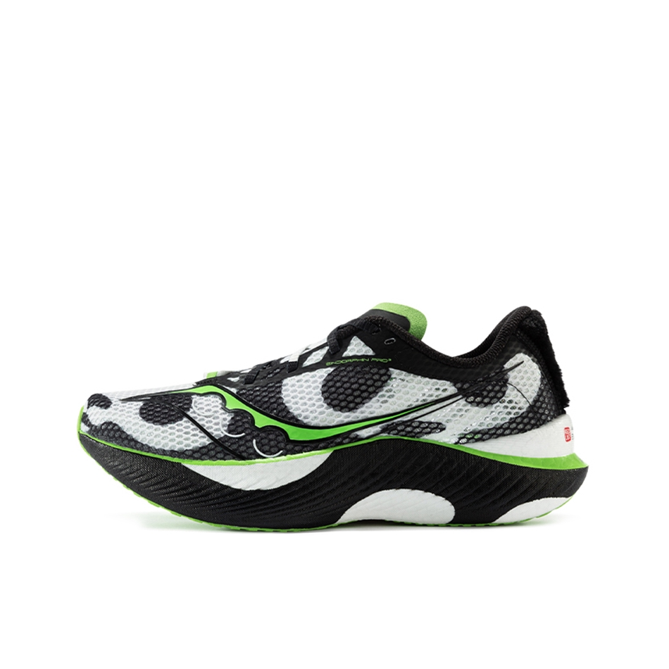 推荐商品：Saucony/索康尼 Endorphin Pro 啡鹏3 全掌碳板 减震回弹 防滑耐磨 网面透气 织物 运动 跑鞋 成都熊猫限定/熊猫