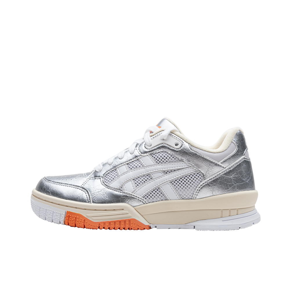 推荐商品：Asics/亚瑟士 Gel-SpotLyte 防滑耐磨 经典复古 休闲潮流 运动 合成革 板鞋 银色/橘色