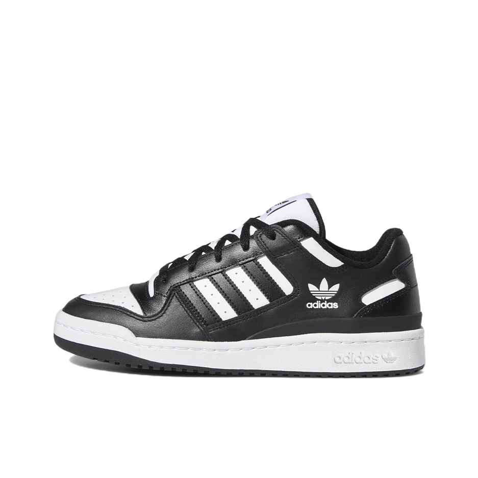 推荐商品：adidas Originals Forum 板鞋 轻便复古防滑时尚魔术贴篮球风薄底包裹性 云白色/黑色