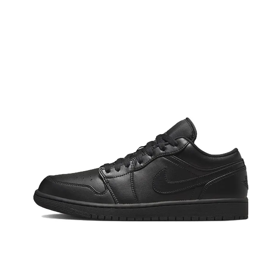 Air Jordan 1 板鞋 运动休闲鞋 复古潮流支撑合成革 全黑/低帮