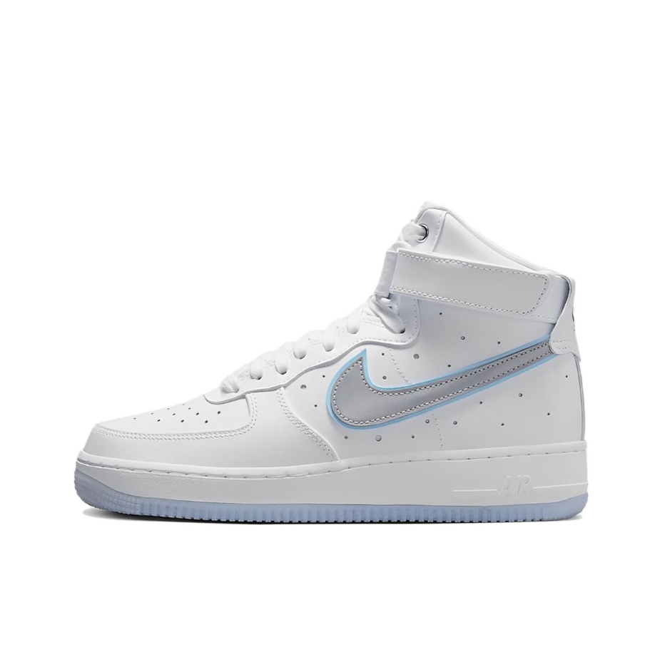 推荐商品：Nike Air Force 1 空军一号 板鞋 轻便舒适百搭耐磨防滑复古 Dare To Fly 女款/高帮/白色/冰蓝/灰色