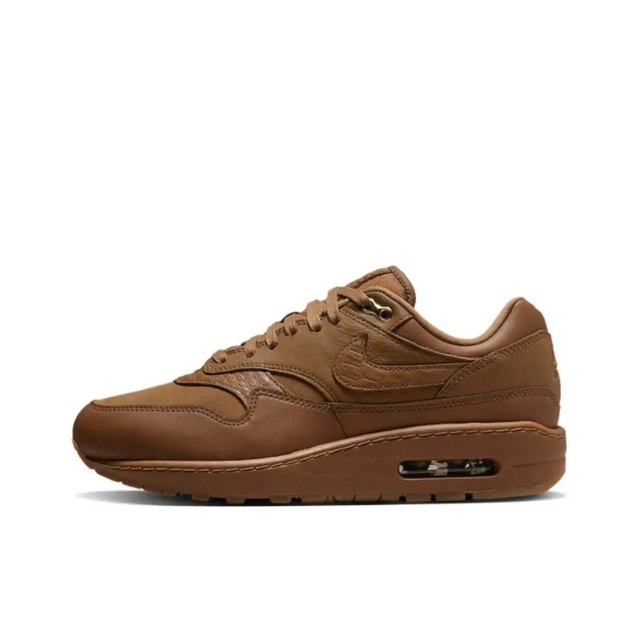 推荐商品：Nike Air Max 1 跑鞋 气垫缓震透气轻便复古运动舒适百搭潮流耐磨低帮训练防滑冬季支撑马拉松防水抓地圆头耐穿 Ale Brown 女款/棕色