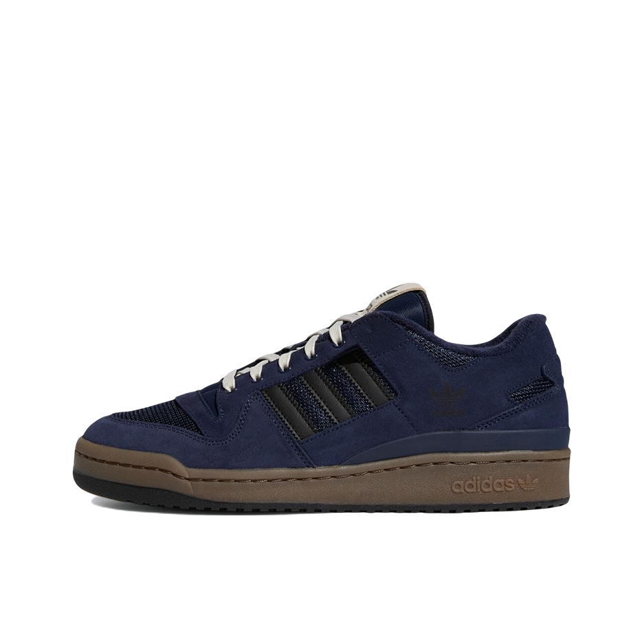 推荐商品：adidas Originals Forum 板鞋 轻便复古防滑时尚魔术贴篮球风薄底包裹性 蓝/棕