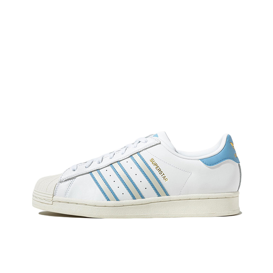 推荐商品：【宋雨琦同款】 adidas Originals Superstar 板鞋 轻便贝壳头薄底舒适百搭耐磨复古 白色/蓝色/米色