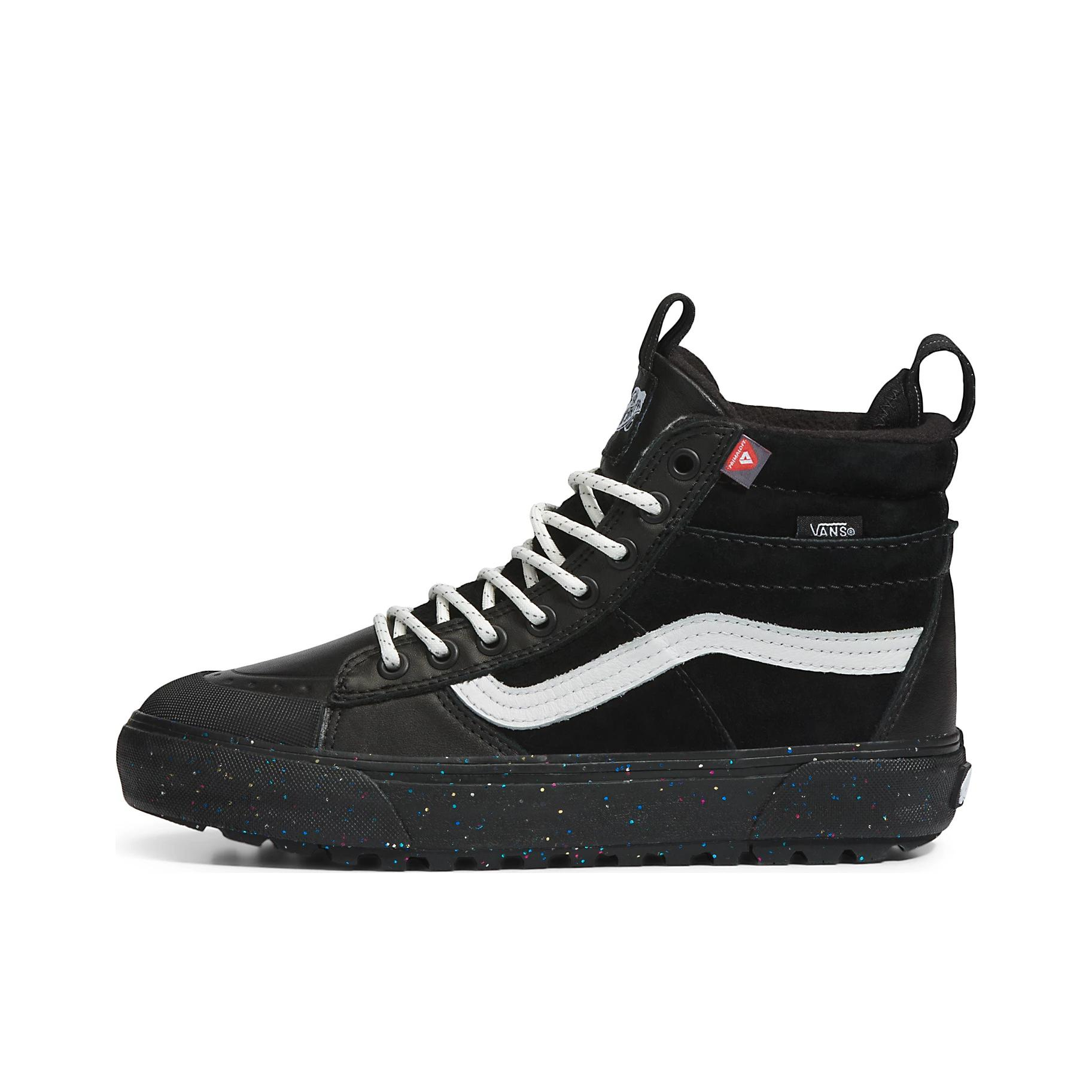 推荐商品：Vans/范斯 SK8-Hi 板鞋 潮流经典拼接复古街头厚底 黑/彩色底纹