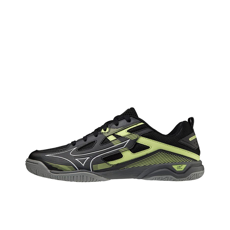 推荐商品：Mizuno/美津浓 Wave Kaiserburg 7 缓震 橡胶底 乒乓球鞋 黑色/黄色