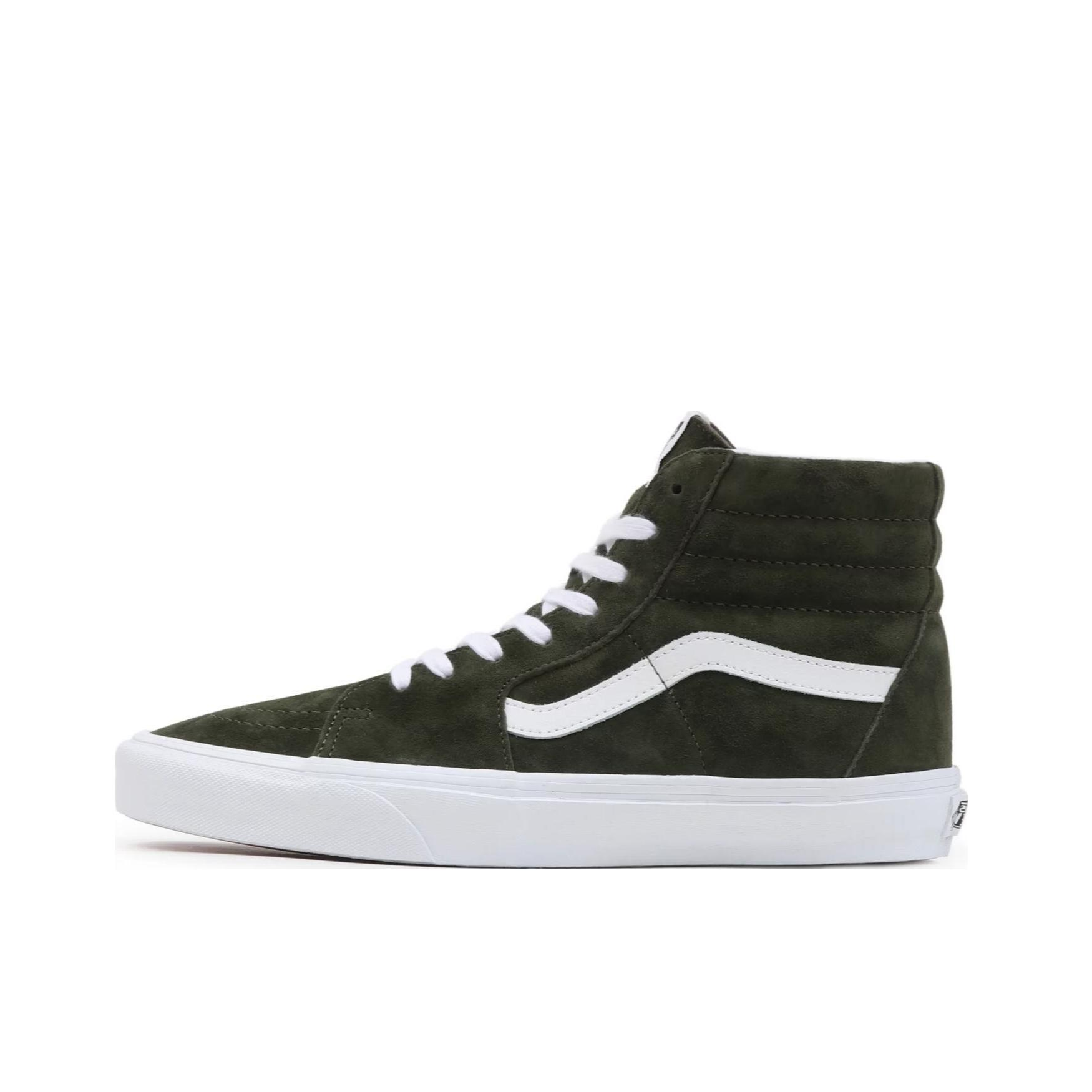 推荐商品：Vans/范斯 SK8-Hi 板鞋 潮流经典拼接复古街头厚底 Zamszowe Pig Suede/绿