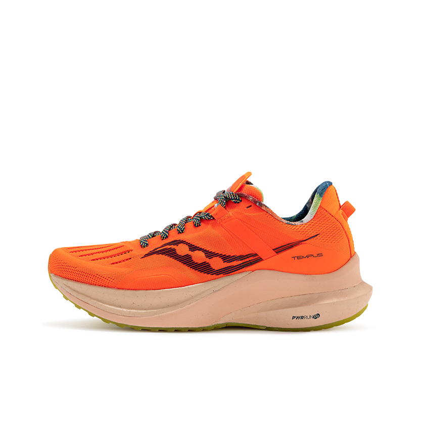 推荐商品：Saucony/索康尼  Tempus 1 坦途  防滑耐磨 缓震回弹 透气 稳定支撑 织物  跑鞋 男款/篝火