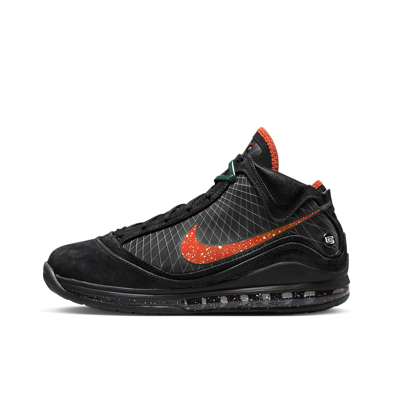 推荐商品：Nike Air Max LeBron 7 詹姆斯 复古 耐磨 减震回弹 舒适百搭 篮球鞋 黑色/桔色