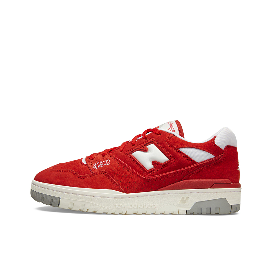 推荐商品：New Balance 550 复古 舒适 百搭 减震透气 防滑耐磨 潮流 运动休闲鞋 红色/白色