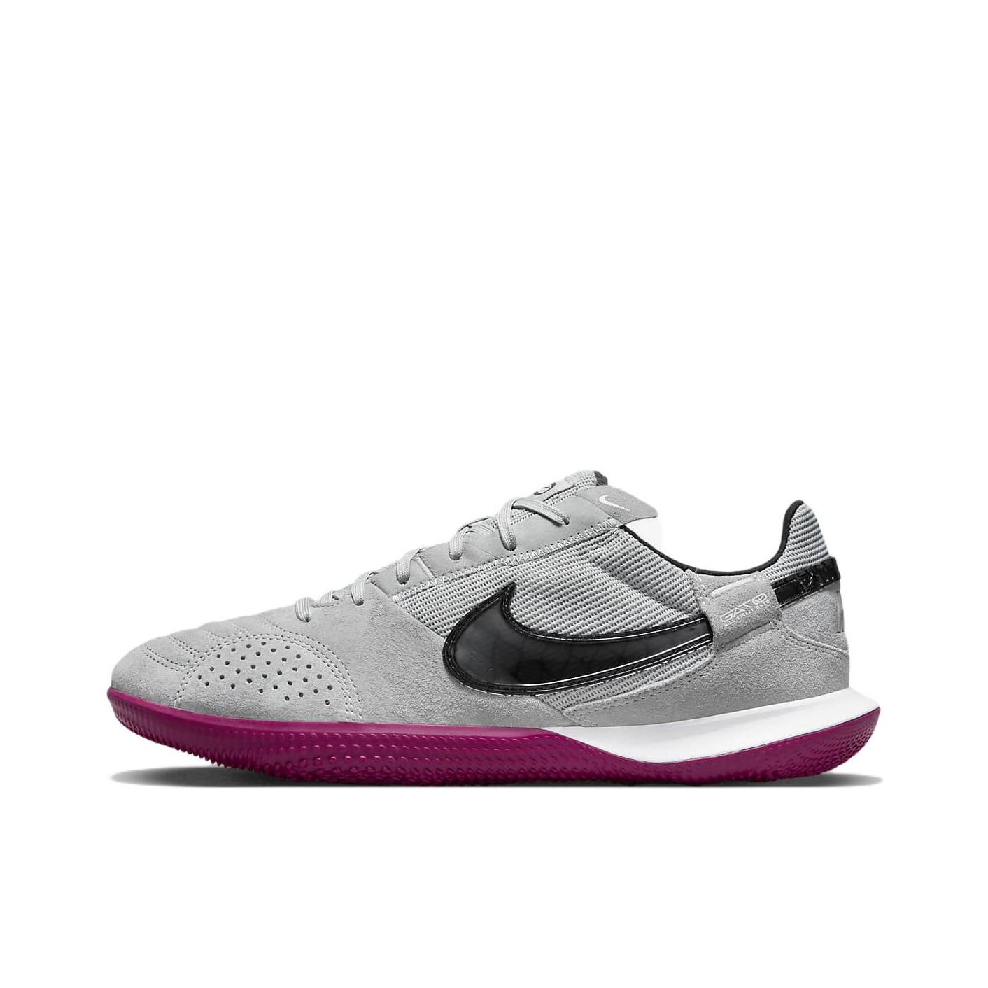 推荐商品：Nike Streetgato IC 平底 室内 耐穿圆头抓地 足球鞋  灰色/黑色