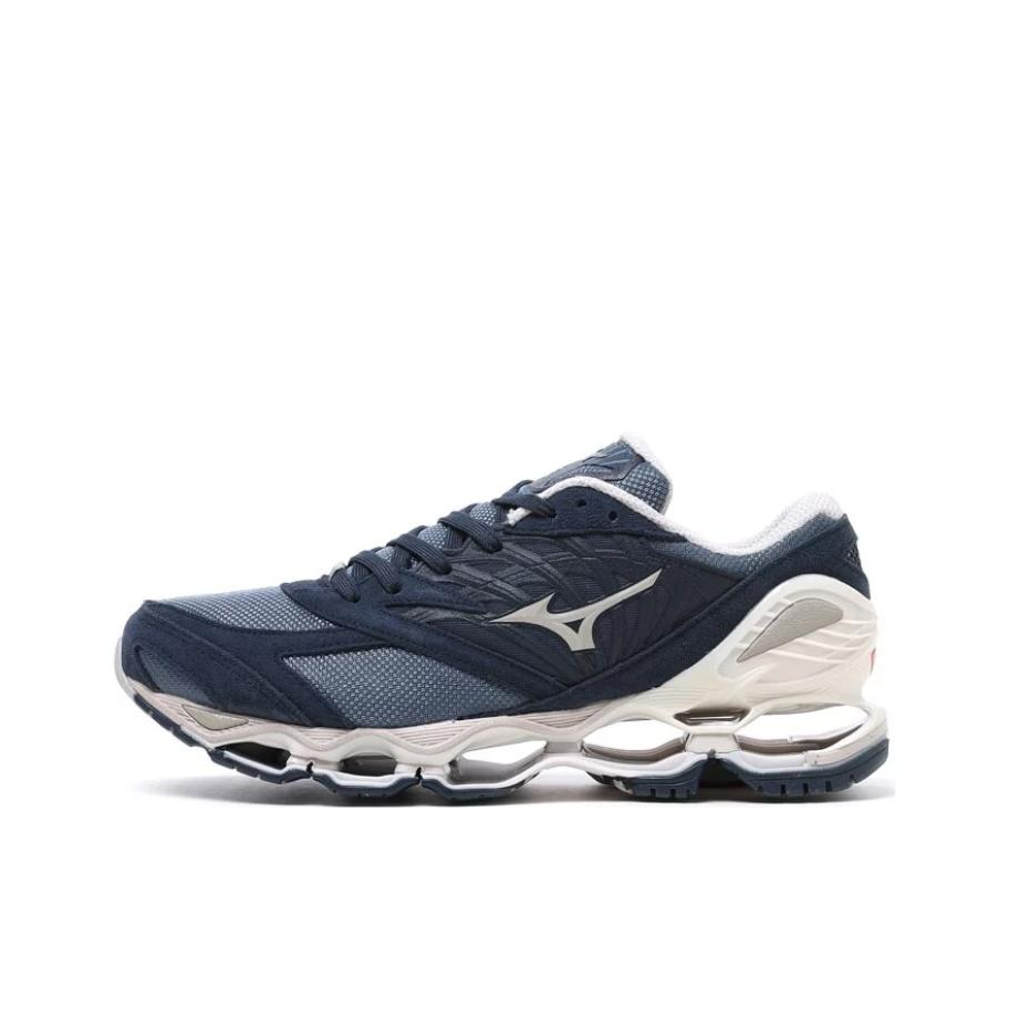 推荐商品：Mizuno/美津浓  Wave Prophecy LS  预言  缓震回弹 防滑耐磨 舒适轻便  网布  透气 拼接织物 合成革 支撑 百搭时尚 休闲运动  跑鞋 蓝色/白色