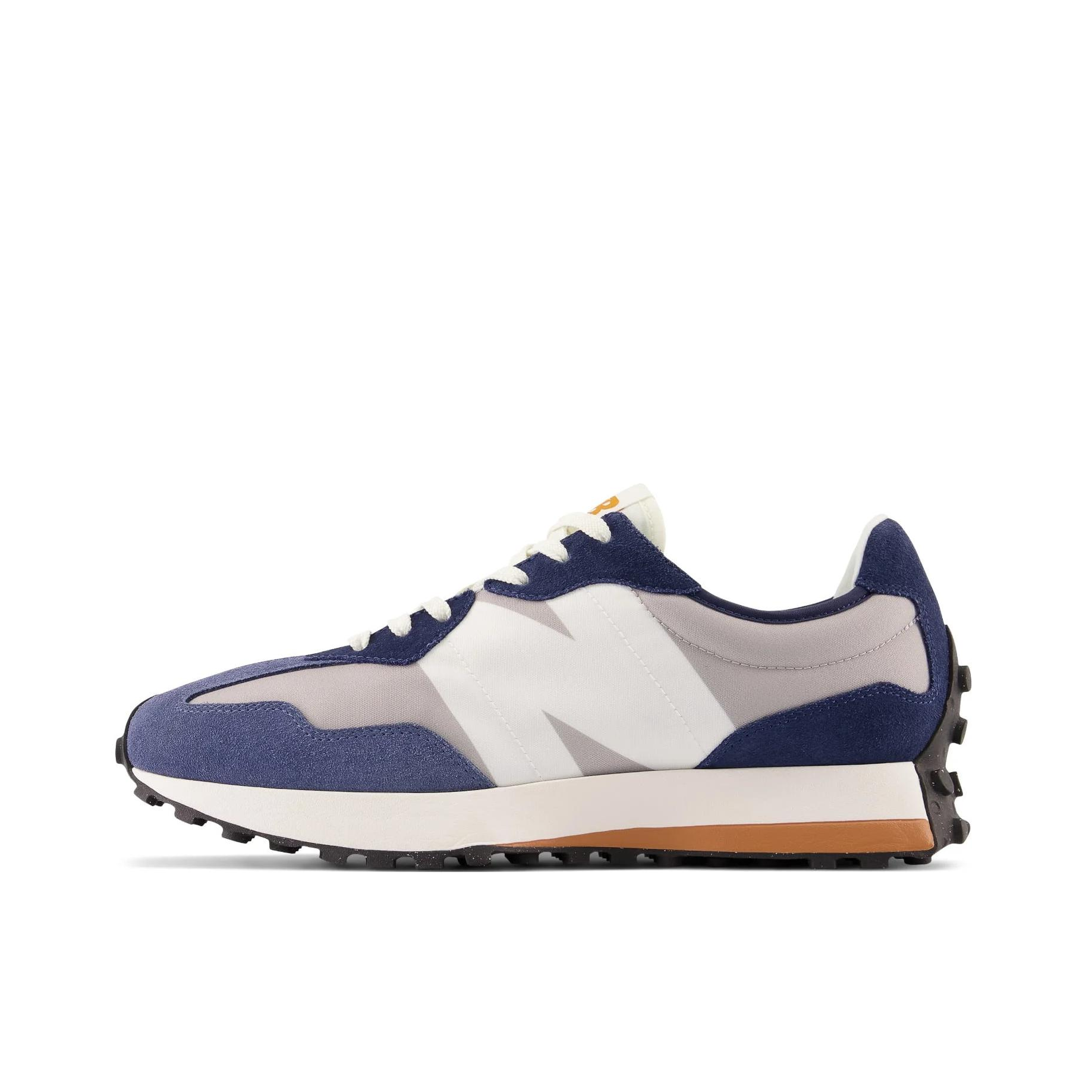 推荐商品：【IU同款】 New Balance 327 跑鞋 舒适复古防滑耐磨休闲透气减震拼接运动防水织物慢跑圆头 蓝色/白色/灰色