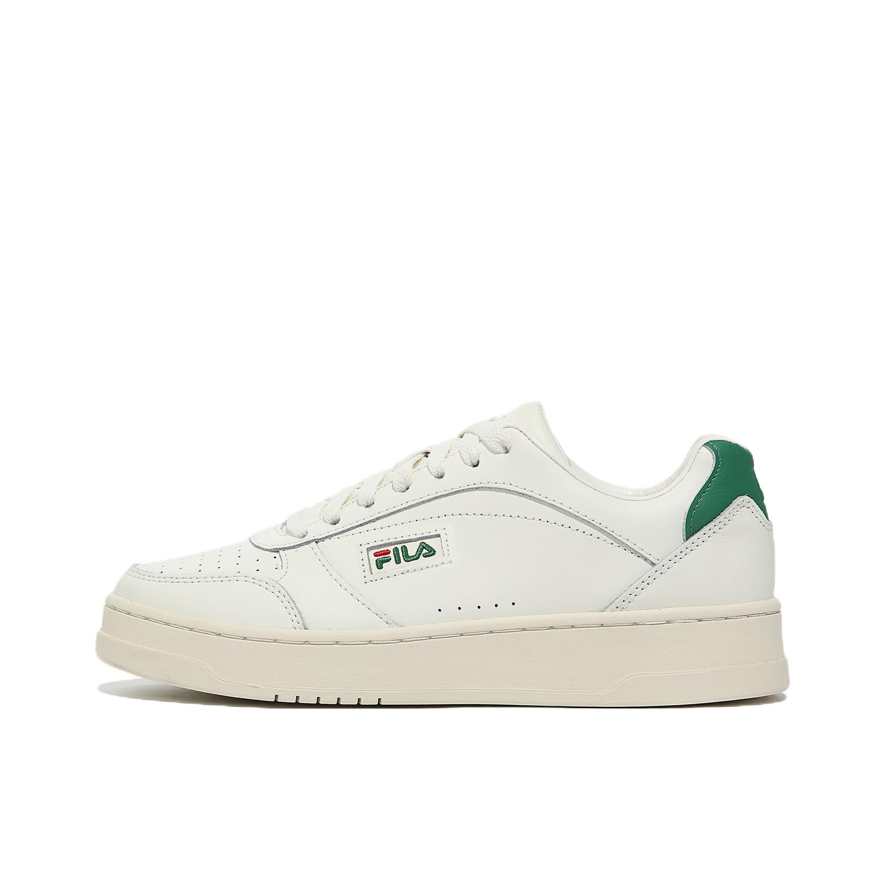 推荐商品：FILA/斐乐 Targa Classic 耐磨 防滑 合成革 运动休闲鞋 白色/绿色