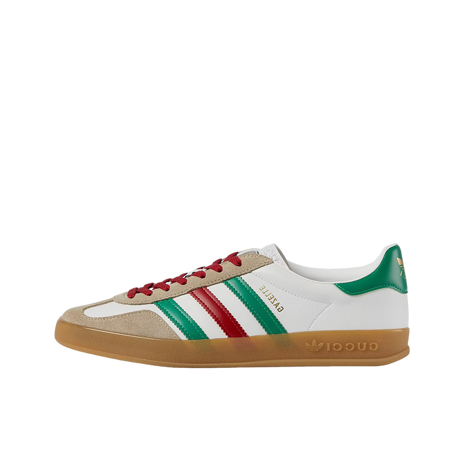 推荐商品：adidas Originals Gazelle T头鞋 德训鞋 板鞋 轻便复古薄底舒适百搭减震耐磨贴合圆头 GUCCI联名/白色/绿色/红色