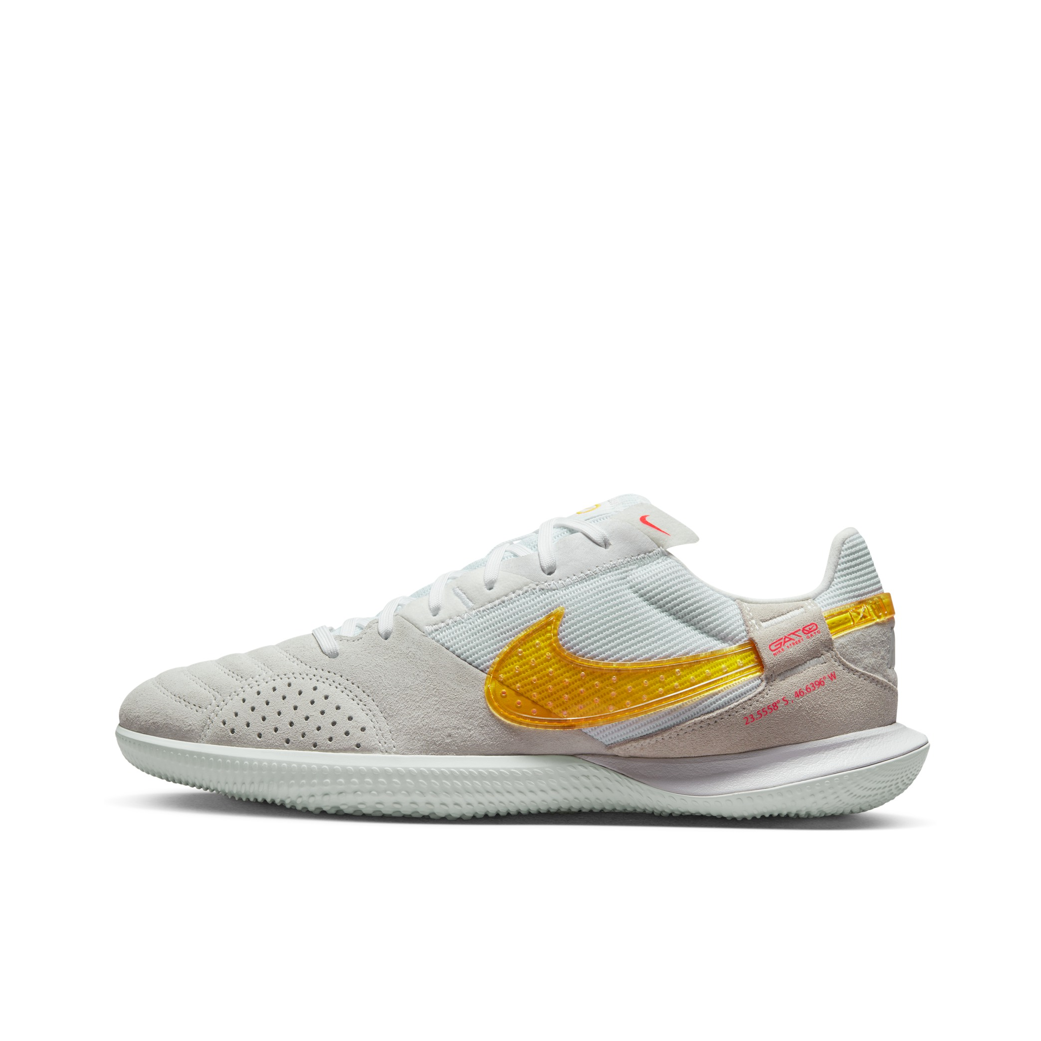 推荐商品：Nike Streetgato IC 平底 室内 耐穿圆头抓地 足球鞋 白色/金色