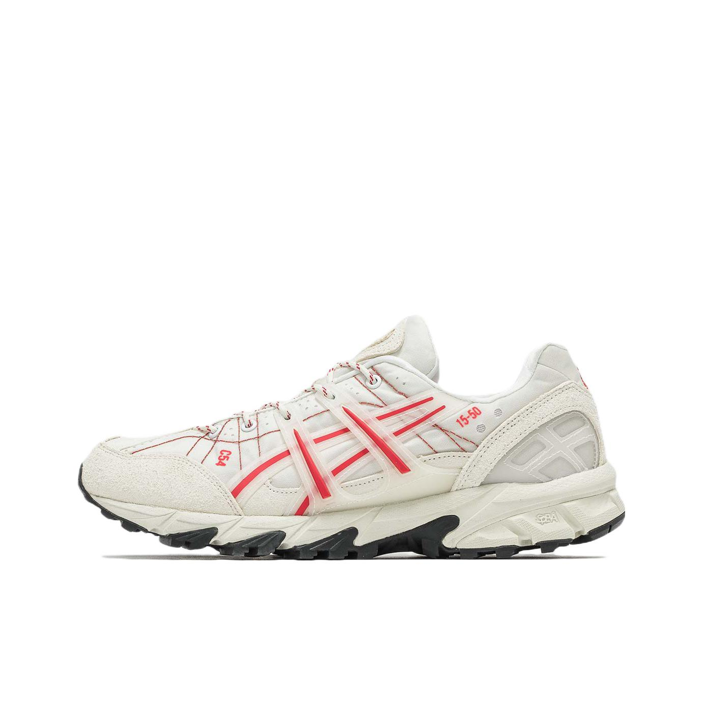 推荐商品：Asics/亚瑟士 Gel-Sonoma 15-50 跑鞋 舒适缓震轻便透气合成革经典复古时尚百搭织物回弹 AIRBAG联名/白色/红色